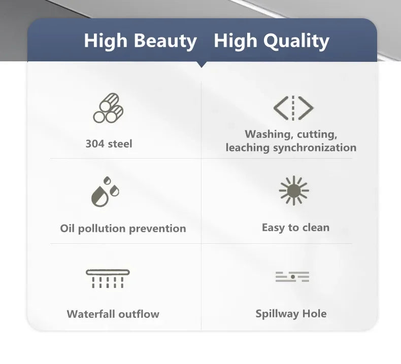 Gold Stainless Steel Kitchen Waterfall Sink