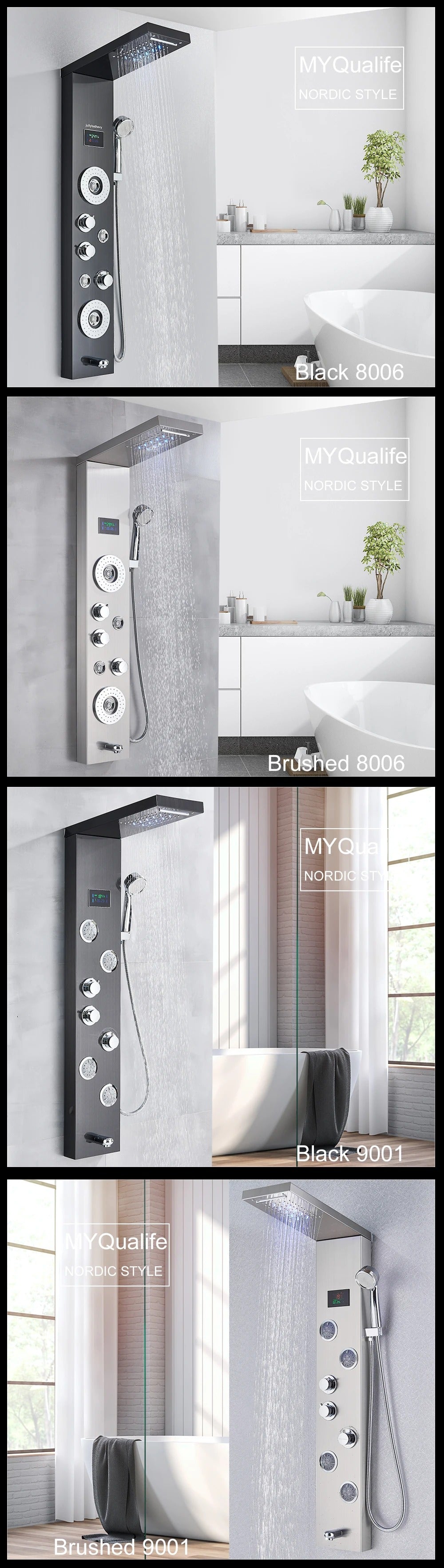 Luxury Shower Panel with Massage